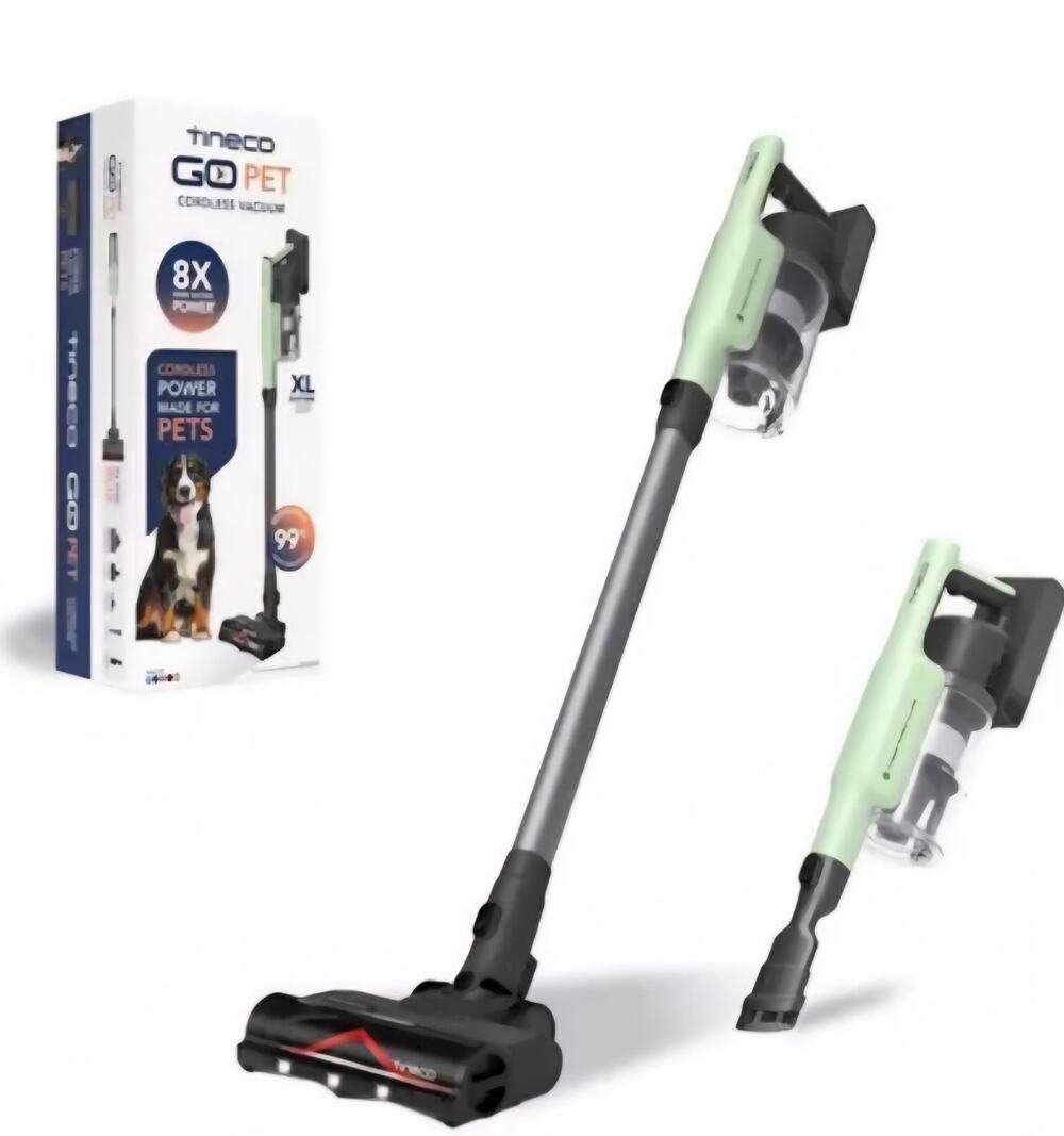 Tineco GO Pet Cordless Stick Vacuum ZeroTangle Brush Seafoam Green